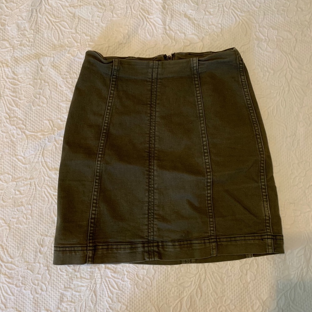 Army Green Free People Skirt